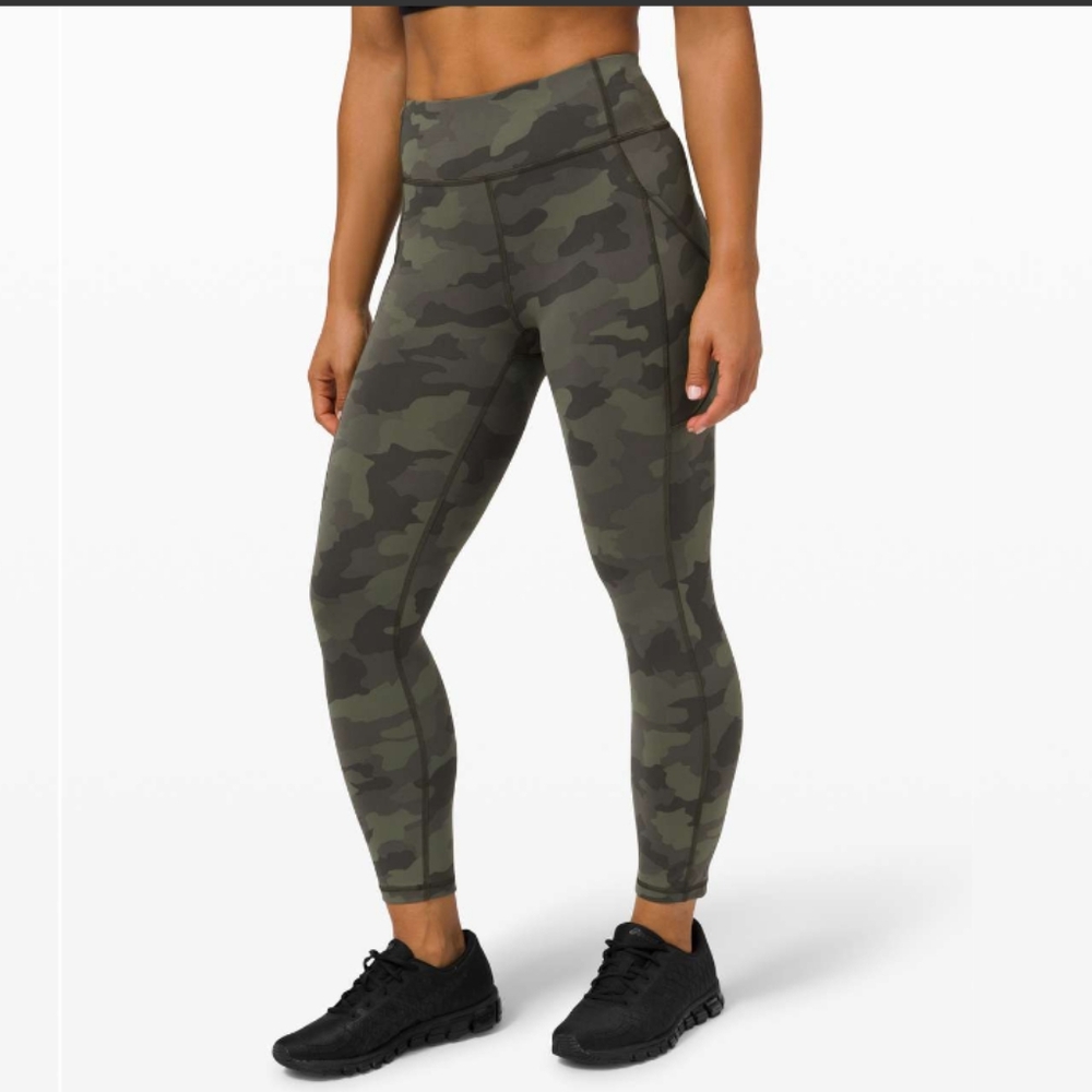 lululemon athletica Green Camouflage Cargo Pants